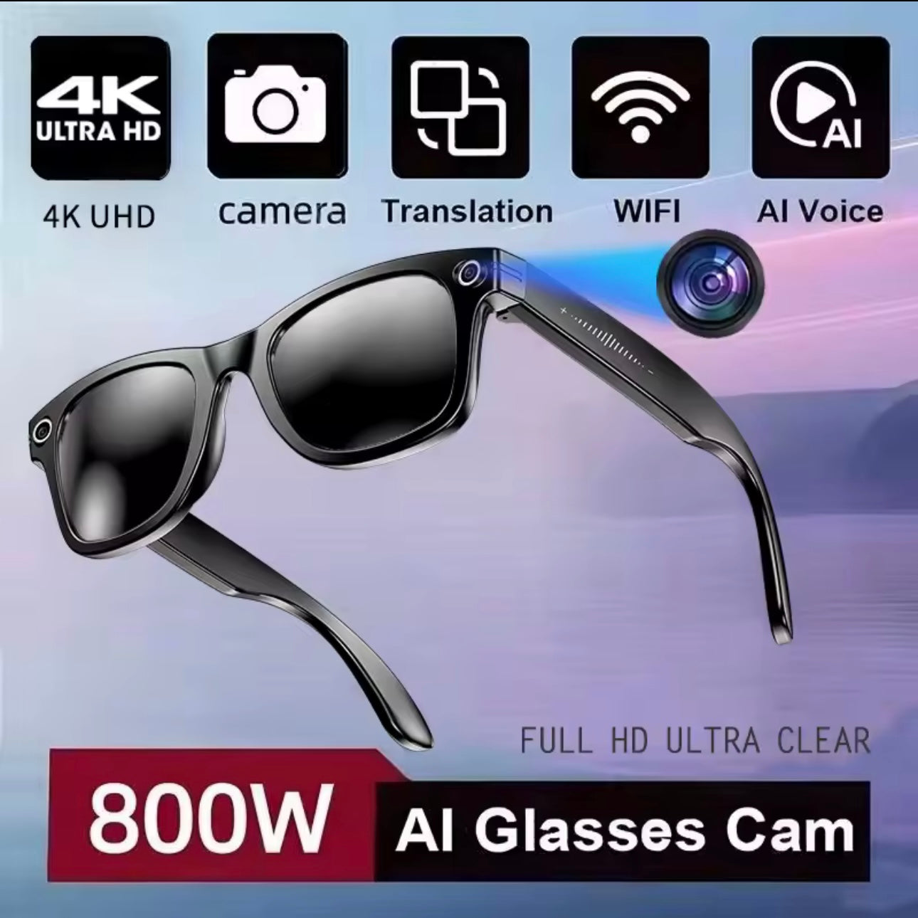 🤖 AI Smart Glasses | Hands-Free Calls • HD Camera • Real-Time Translation